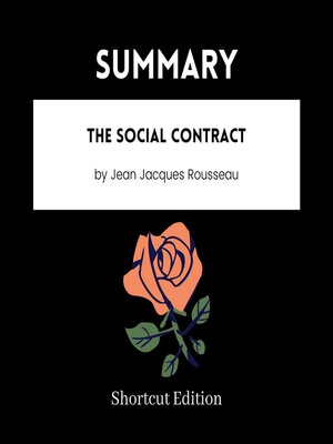 cover image of SUMMARY--The Social Contract by Jean Jacques Rousseau